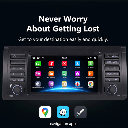 Car Stereo Radio for BMW 5 Series E39 E53 X5 M5 DAB+ RDS GPS Nav WIFI Android UK - Picture 6 of 14
