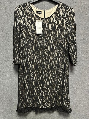 Samoon By Gerry Weber Black Lace Shift Dress UK 18 TD039 EE 09