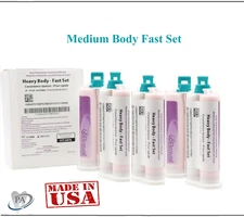 Dental HEAVY BODY REGULAR Set VPS PVS VPS Impression Material 50ML Cartridges