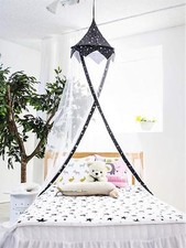 Princess Canopy for Girls Bed, Girl  s Room Baldachin White Mosquito Net for Girl