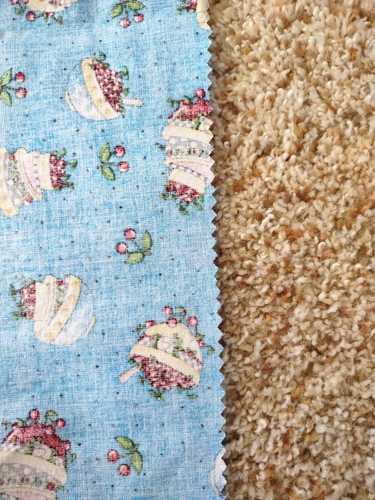 Mary Engelbreit Blue Bowls & Cherries Sewing Fabric 18" L x 23 1/2" W From 2010 - Picture 2 of 5