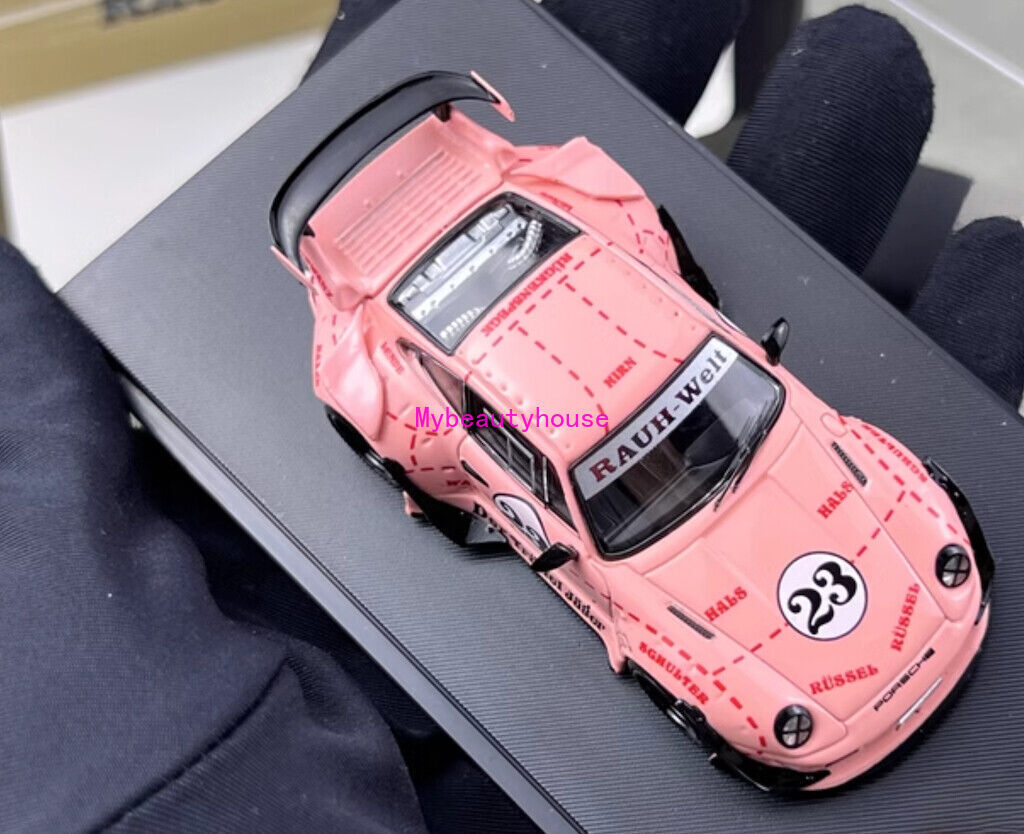 Star 1:64 Pink RWB 911 993 GT #23 Classic Sports Model