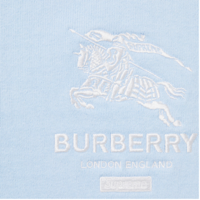 Supreme x Burberry Rugby Shirt Pale blue size LARGE | eBay
