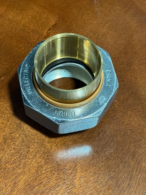 11/4" copper x female dielectric union lead free