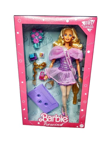 2023 Barbie Doll Rewind Series 80s Edition Prom Queen '85 Curly Blonde Hair NRFB - Picture 3 of 16