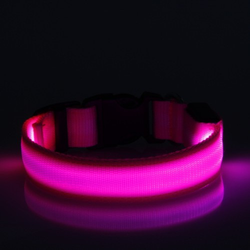 LED Glow Collar Dog Puppy Pet Flashing Light Safety Glow In The Dark FAST POST - Picture 65 of 81