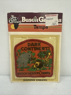 The Dark Continent Busch Gardens Tampa Florida Souvenir Emblem Embroidered Patch