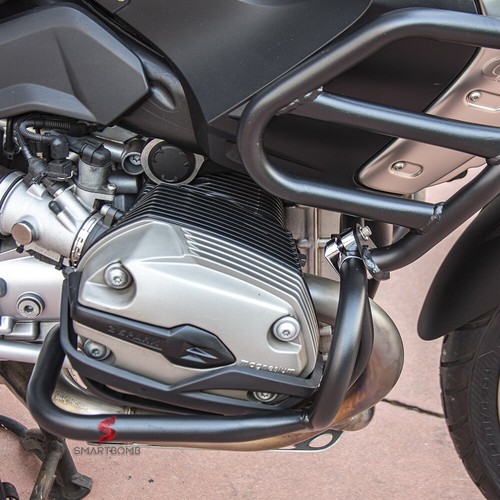Engine protection cylinder steel tubular couple BLACK BMW R1200GS 04-12 - Picture 6 of 12