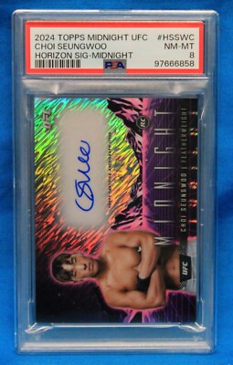 2024 TOPPS MIDNIGHT UFC # HSSWC Choi Seungwoo 06/12 PSA 8 # 97666858 AUTOGRAPH