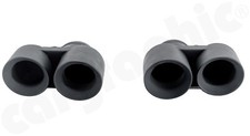 CARGRAPHIC Sport-Endrohre 89mm Matt-Schwarz für Porsche 997.1 Turbo 3,6l