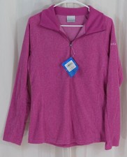Columbia Women's Glacial IV Print 1/2 Zip Pink Dot Size Medium