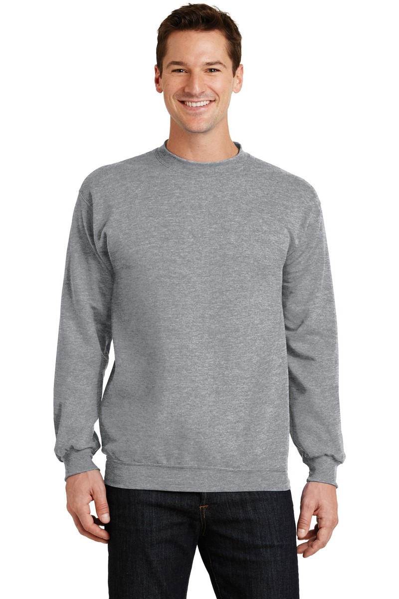 Port & Company Core Fleece Crewneck Sweatshirt - Dark Chocolate Brown, 4XL, 50/50 Cotton/Poly Blend