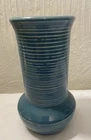 Vintage Nelson McCoy 6” Vase Blue Ring Glaze 1930s No Chips No Cracks EUC