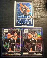 Donruss Optic Purple Shock Tim Duncan #248, Purple Prizm #248, Winner Stays #12