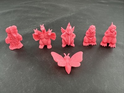 2024 BANDAI GASHAPON TOHO GODZILLA KESHI PINK SET OF 6 Figures Minus One