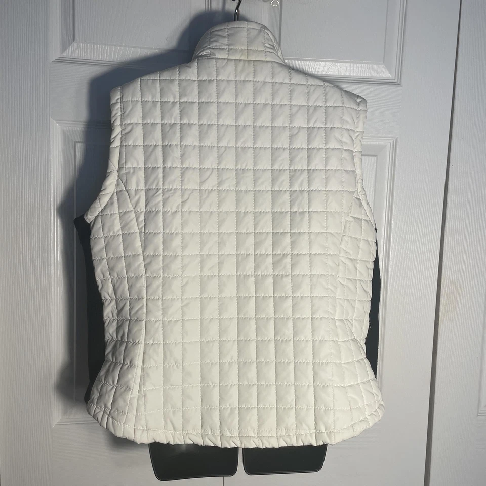 Calvin Klein Vest Women 3X White Quilted Full Zip Puffer Fleece Lined Collar - Image 3 of 4