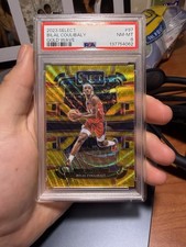 2023-24 Panini Select - Concourse Bilal Coulibaly #97 Gold Wave Prizm /10 (RC)