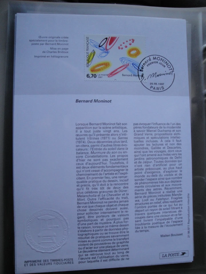 Notice philatélique 1er Jour du n° 3050 de 1997 - Photo 1/1
