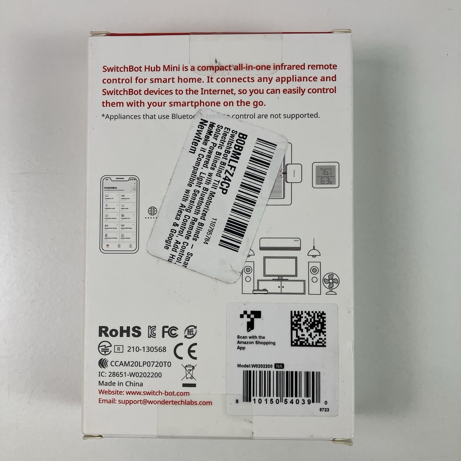 SwitchBot Hub Mini Smart Remote Control Curtain TV White Sealed