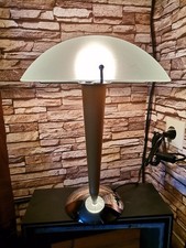 Ikea Tischlampe Kvintol  Pilzlampe Milchglas Holz Buche Chrom Tischleuchte 90er 