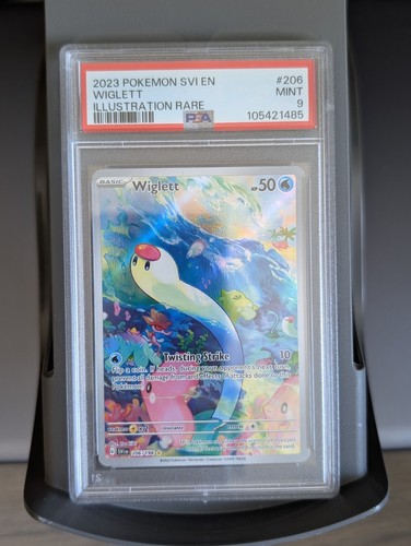 Wiglett 206/198 PSA 9 Scarlet & Violet Base Set Illustration Rare Pokémon TCG NM - Picture 1 of 2