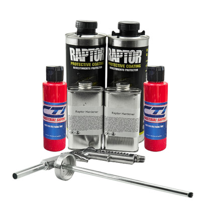 U-Pol Raptor Bedliner Kit Hot Rod Red 2 Liters