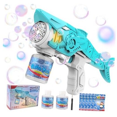 Automatic Bubble Machine Gun for Kids with 2 Bottles 5 Bags of Refill Solution