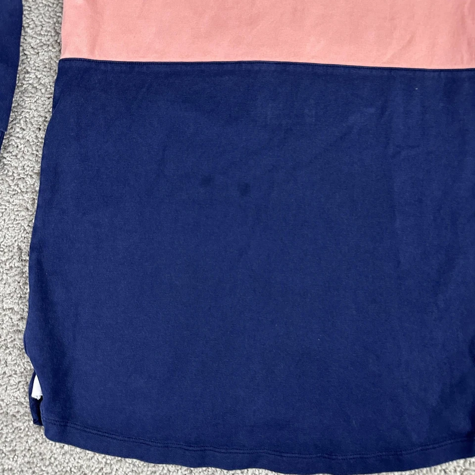 Vestido Camisa Rugby Lacoste Jóvenes Niñas 8 Azul Marino Rosa Bloque de Color Manga Larga Algodón Foto 3 de 4