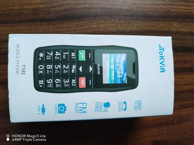 Tokvia T102 Handy schwarz, entsperrt, Großtasten SOS für Senioren