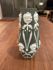 Schafer Vater Green Victorian Jasperware Vase