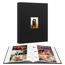 Photo Album 4x6 360 Photos with Memo, 4x6 Photo Album Leather Frame Cover, Ac...
