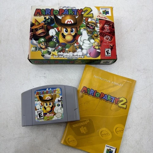 Mario Party 2 - Nintendo 64 (N64) Game Box Instructions