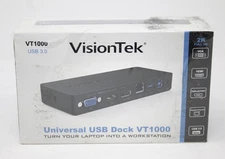 VisionTek VT1000 Dual Display USB 3.0 Docking Station Brand New Sealed Free Ship