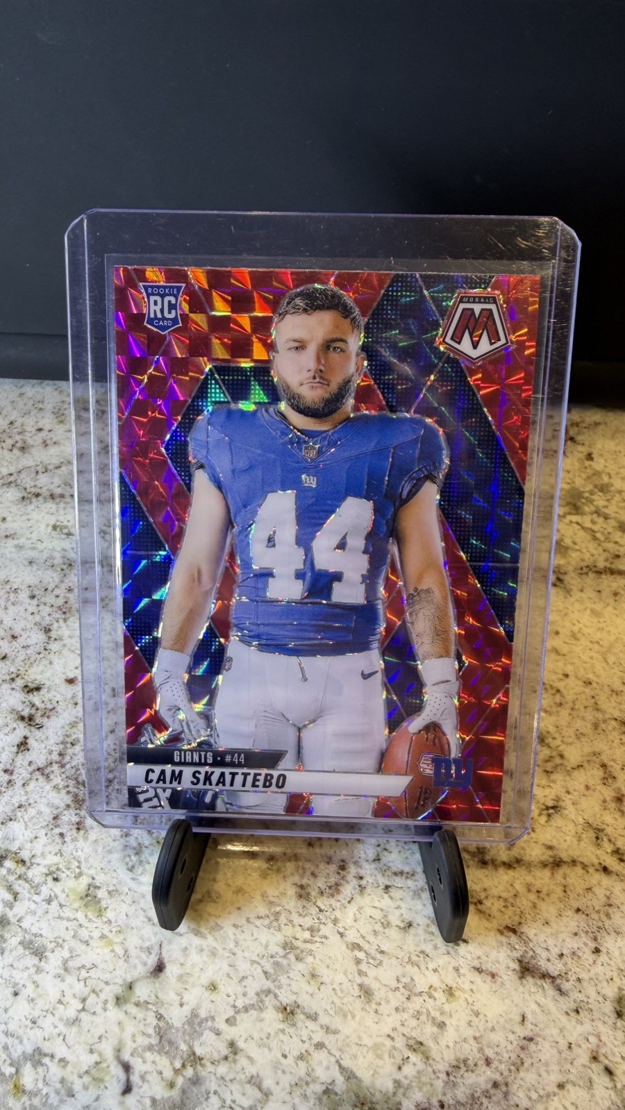 Cam Skattebo 2025 Panini Mosaic #271 Red Prizm Rookie Photo Variation RC