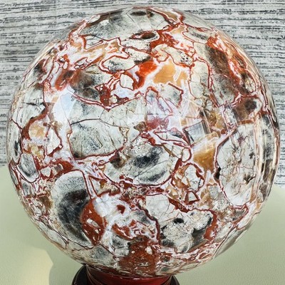 Natural Money agate Crystal Sphere Ball healing 7.6LB