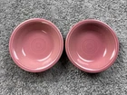 Homer Laughlin Fiesta Pink Small Fruit Bowls Set Of 2 Round Ceramic USA Pottery