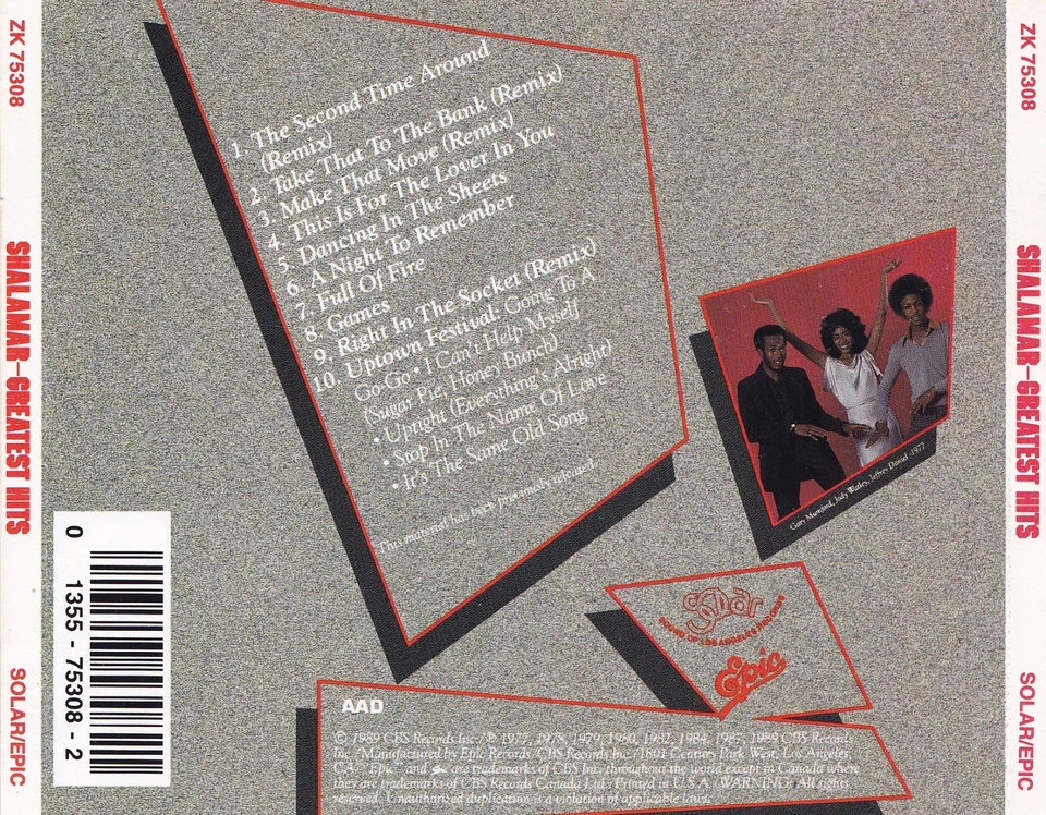 SHALAMAR - CD - GREATEST HITS - Bild 2 von 2