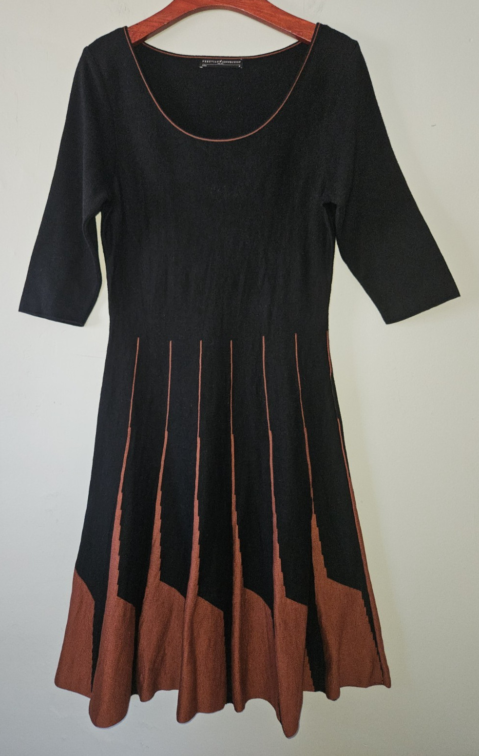 Peruvian Connection Medium Pima Cotton Dress Blac… - image 5