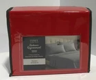 NEW Comfy Bamboo World 9800 Series 4pc Solid Sheet Set Queen Bright Red $59.99