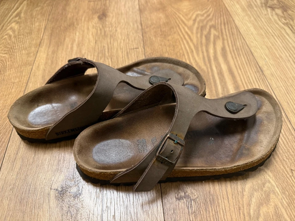 Birkenstock Gizeh Birko-Flor Nubuck Unisex Adults Sandals - UK 5, Mocha, photo 2 of 5