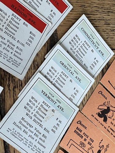1935 MONOPOLY Parker Brothers NO Board Game Vintage parts replacement - Picture 7 of 21