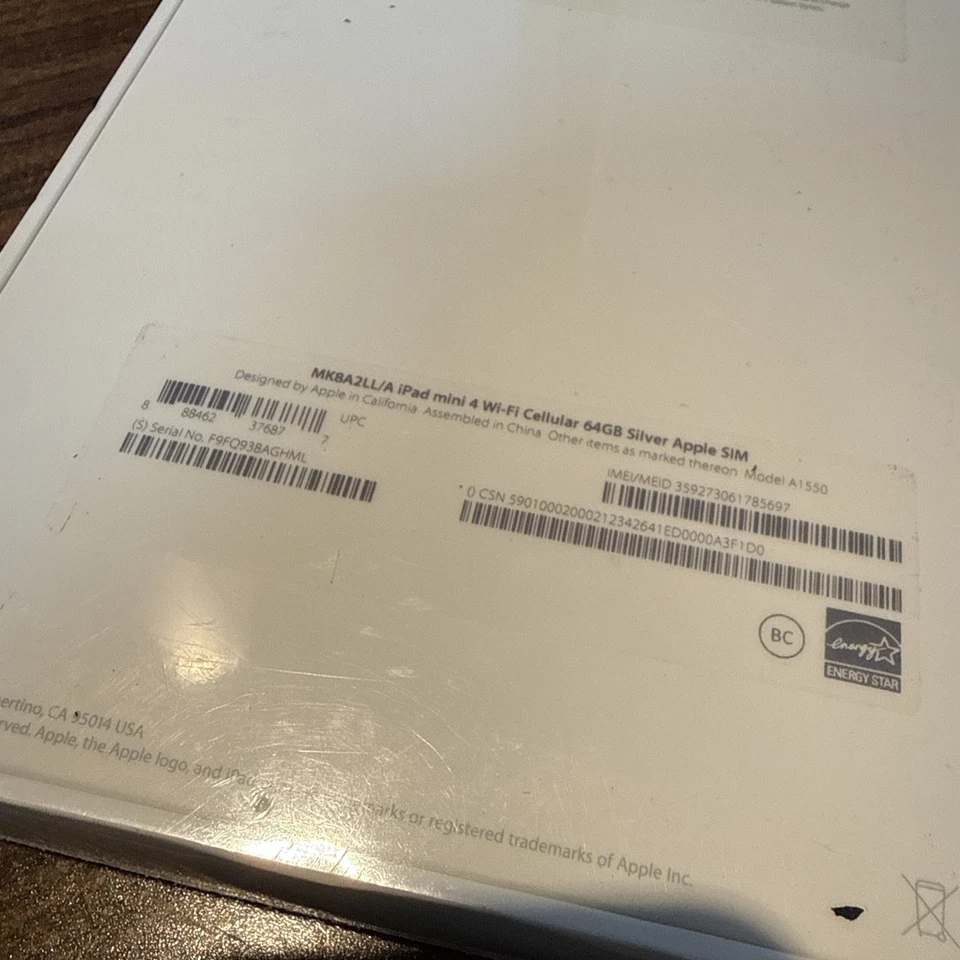 Apple iPad mini 4 (64gb) Wi-Fi (A1538) Silver {iOS15}91% Open-Box/ JAILBREAK - Image 3 of 4