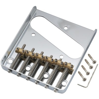 Musiclily Pro Chrome 54mm Vintage Bridge Brass 6 Saddles For Import Tele Guitar