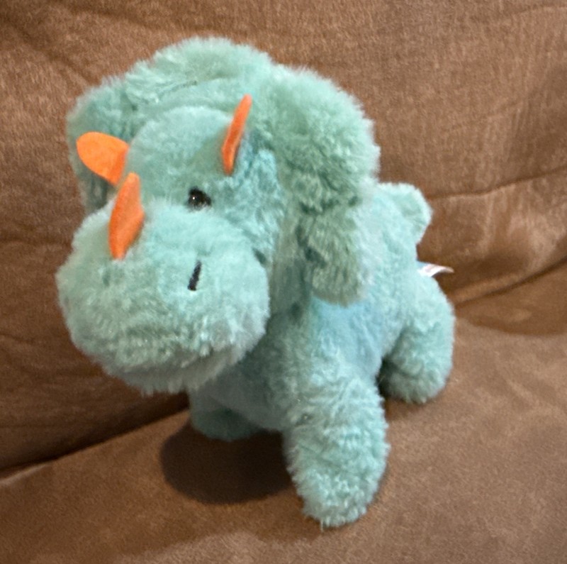 6" Kid Connection Miniature Electronic Walking Pet Teal Triceratops