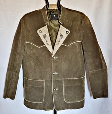 GIACCA VINTAGE ENZO SCAPATI COSTUMI OKTOBERFEST DIRNDL PELLE UOMO US42 EU52