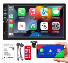 Double 2 Din 7" Car Stereo Apple Carplay Touch Screen Android Auto BT USB/AUX/TF