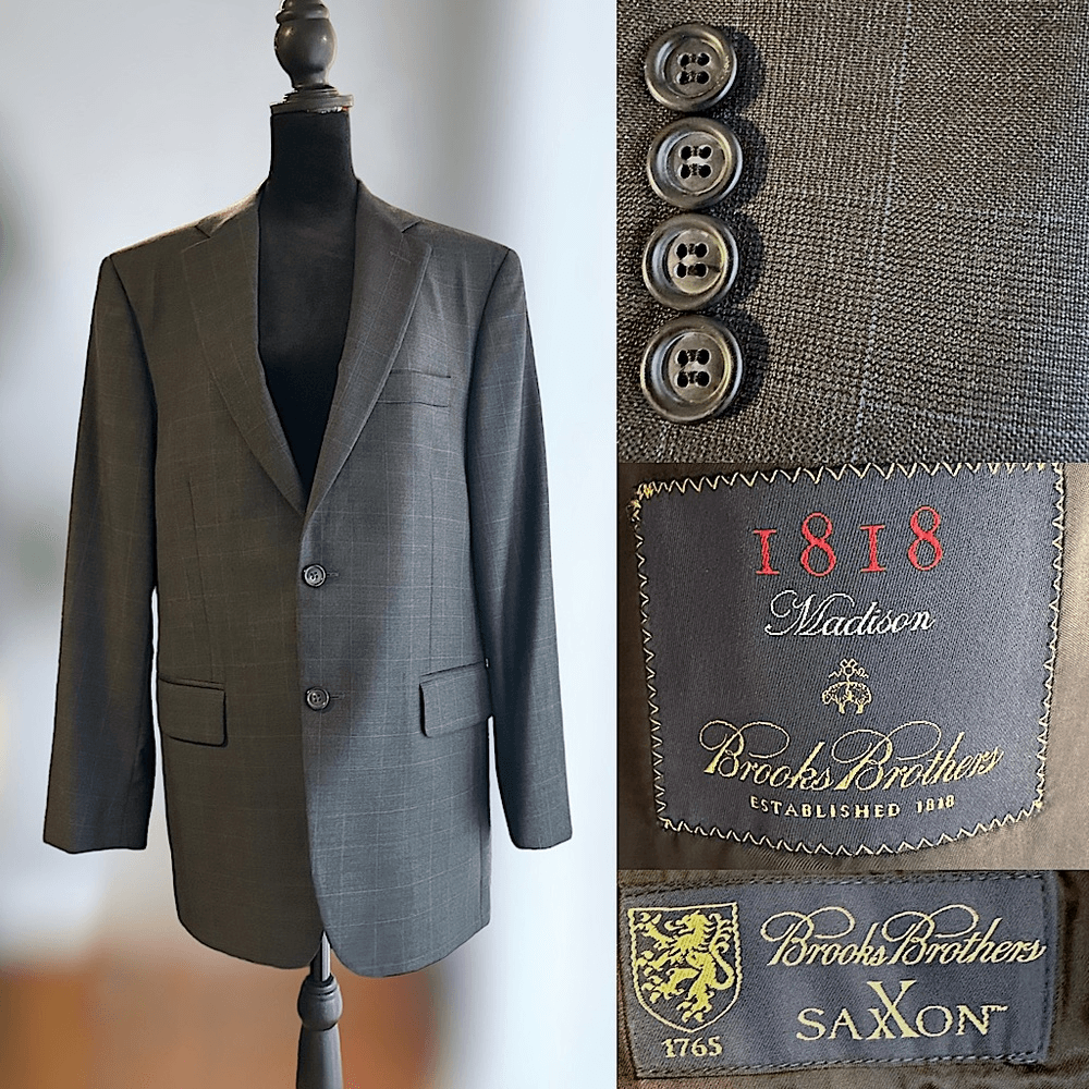 Brooks Brothers 1818 Madison Fit 100% Saxxon Wool Blazer Brooks Brothers 1818 Madison Fit 100% Saxxon Wool Blazer