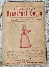 Walter Baker & Co's Breakfast Cocoa Ad ▪︎ Unusual Red Ink Version ▪︎ Ephemera