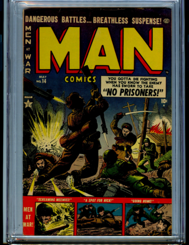 Man Comics Issue #14 CGC 4.0 1952 Atlas Comics Korean War Amricons K71 - Picture 4 of 5