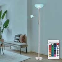 Stehleuchte Leselampe Deckenfluter Led Wohnzimmerlampe Dimmbar Rgb Fernbedienung